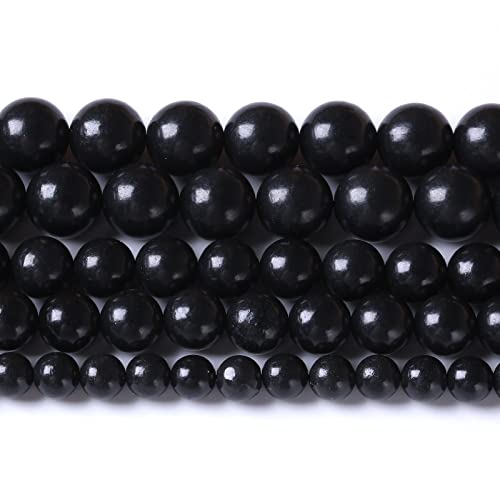 90 Stück 8 mm Naturstein Schungit Perlen Kristall lose Perlen für Schmuckherstellung DIY Armband von lohfxrgyjk