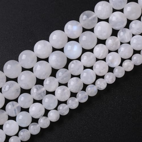 90 Stück 8 mm Naturstein weißer Mondstein Edelstein Halbedelstein Perlen für Schmuckherstellung DIY Armband 90 Stück 8 mm Naturstein weißer Mondstein Edelstein Halbedelstein Perlen für Schmuckherstellung DIY Armband von lohfxrgyjk