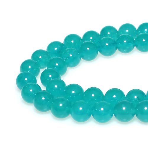 Bestseller Amazonit-Farbe, Jadestein, rund, lose Steinperlen, DIY für Schmuck- und Armbandherstellung (8 mm) von lohfxrgyjk