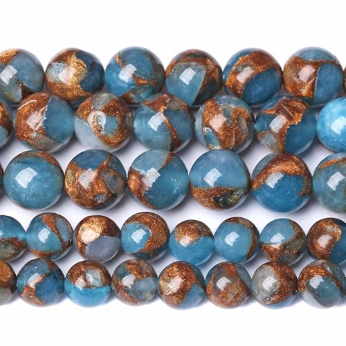 Cloisonne Distanzhalter für Schmuckherstellung, DIY-Armbänder, 8 mm, Seeblau, 90 Stück von lohfxrgyjk