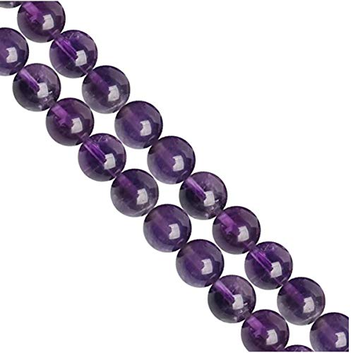 GS7-8 Schmuckstein-Abstandshalter aus violettem Amethyst, rund, lose Perlen, 8 mm, 44–47 Stück, 1 Strang von lohfxrgyjk