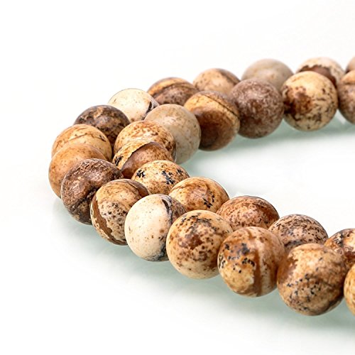 GY10-10 natürliche Jaspis-Heilsteine, 10 mm, rund, lose Perlen, Abstandshalter (68–74 Stück) für Bastelarbeiten, Schmuckherstellung, 2 Stränge von lohfxrgyjk