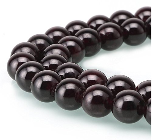 GY8-4 Stränge, natürlicher Granat, dunkelroter Heilstein, 4 mm, kleine runde Perlen, Edelstein-Abstandshalter (178–188 Stück) für Bastel- und Schmuckherstellung, 2 Stränge von lohfxrgyjk