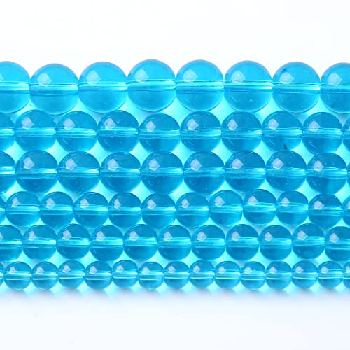 Glasperlen, 10 mm, 38 Stück, hellblau, lose Perlen für Schmuckherstellung, Armband, Halskette von lohfxrgyjk