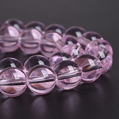 Glasperlen, 8 mm, 46 Stück, hellrosa, lose Perlen für Schmuckherstellung, Armband, Halskette von lohfxrgyjk
