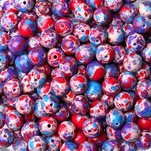 Imperial Jaspis Perlen in Blau, Lila, Rot, 60 Stück, Kristallperlen, 8 mm, rund, bunt, glatt, lose Perlen für Armbänder, Halsketten, DIY-Ohrringe, 60 Stück Imperial Jaspis Perlen in Blau, Lila, Rot, 60 Stück, Kristallperlen, 8 mm, rund, bunt, glatt, lose Perlen für Armbänder, Halsketten, DIY-Ohrringe, 60 Stück von lohfxrgyjk