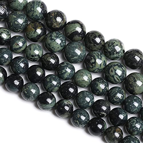 Kambaba-Jaspis-Perlen aus Naturstein, lose Perlen für Schmuckherstellung, Armband, Halskette, 8 mm, 45 Stück von lohfxrgyjk