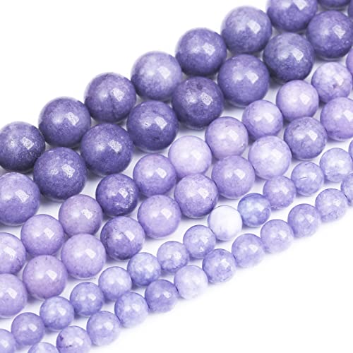 Lavendel-violetter Chalcedon, natürliche Edelsteine, rund, lose Perlen, Schmuckherstellung, DIY, Armband, Halskette, Zubehör, 1 Strang, 45 Stück, 8 mm, 38,1 cm Lavendel-violetter Chalcedon, natürliche Edelsteine, rund, lose Perlen, Schmuckherstellung, DIY, Armband, Halskette, Zubehör, 1 Strang, 45 Stück, 8 mm, 38,1 cm von lohfxrgyjk