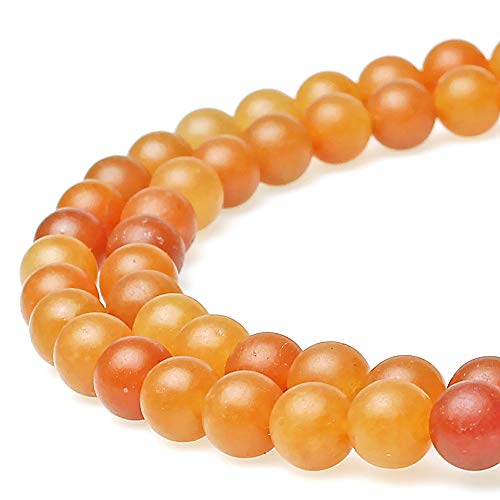 Natürliche, runde, mattierte, rote Aventurin-Perlen werden im Schmuckdesign verwendet, um Armbänder und Halsketten herzustellen (8 mm) von lohfxrgyjk