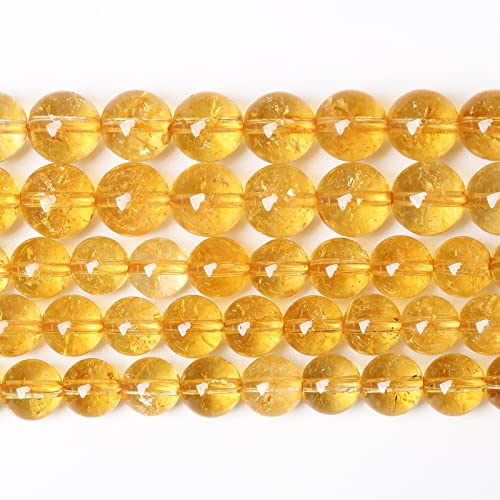 Natürliche Citrin-Perlen für Schmuckherstellung, 10 mm, gelber Kristall, Quarz, rund, lose Perlen, DIY, Armband, Halskette, Ohrringe, 81,3 cm, 2 Stränge, 72 Stück Natürliche Citrin-Perlen für Schmuckherstellung, 10 mm, gelber Kristall, Quarz, rund, lose Perlen, DIY, Armband, Halskette, Ohrringe, 81,3 cm, 2 Stränge, 72 Stück von lohfxrgyjk