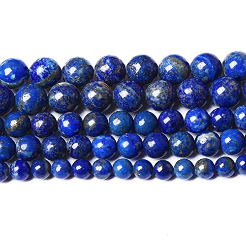 Natürliche Lapislazuli-Edelsteinperlen, rund, lose Steinperlen für Schmuckherstellung, Armbänder, Halsketten, Ohrringe, 81,3 cm, 2 Stränge, 10 mm, 32 Stück Natürliche Lapislazuli-Edelsteinperlen, rund, lose Steinperlen für Schmuckherstellung, Armbänder, Halsketten, Ohrringe, 81,3 cm, 2 Stränge, 10 mm, 32 Stück von lohfxrgyjk