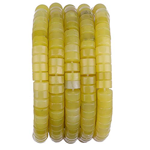 Natürliche Lemo-Jade-Abstandshalter-Perlenkappen, loser Halbedelstein zum Perlenschmuckmachen, 6 mm x 3 mm, 38 cm Natürliche Lemo-Jade-Abstandshalter-Perlenkappen, loser Halbedelstein zum Perlenschmuckmachen, 6 mm x 3 mm, 38 cm von lohfxrgyjk