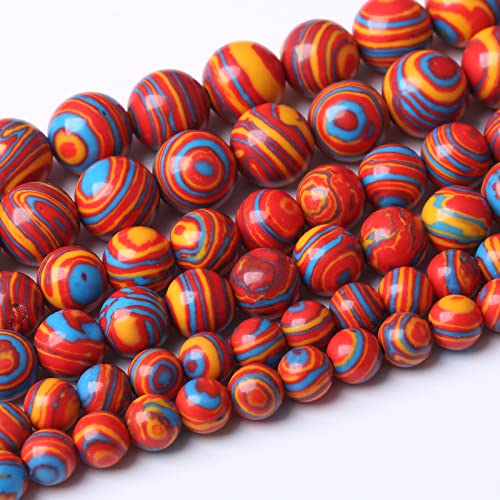Natürliche Pfauen-Achat-Energie-Heilperlen für selbstgemachte Schmuck, Armbänder, Halsketten, zur Schmuckherstellung, 38,1 cm, 32 Stück von lohfxrgyjk