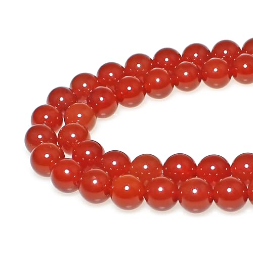 Natürliche Steinperlen, roter kornelischer Edelstein, lose Perlen für Schmuckherstellung, Armband, Halskette, 4 mm von lohfxrgyjk