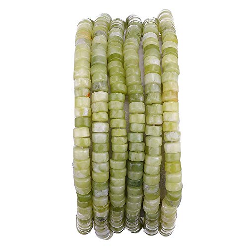Natürliche Taiwan-Jade-Abstandshalter-Perlenkappen, loser Halbedelstein zum Perlenschmuckmachen, 4 mm x 2 mm, 38 cm Natürliche Taiwan-Jade-Abstandshalter-Perlenkappen, loser Halbedelstein zum Perlenschmuckmachen, 4 mm x 2 mm, 38 cm von lohfxrgyjk