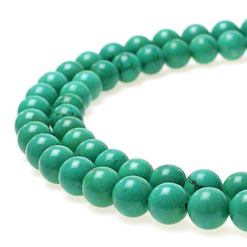 Natürliche Türkisperlen, runde Steinperlen für selbstgemachte Halsketten, Armbänder, Schmuckherstellung, 8 mm von lohfxrgyjk