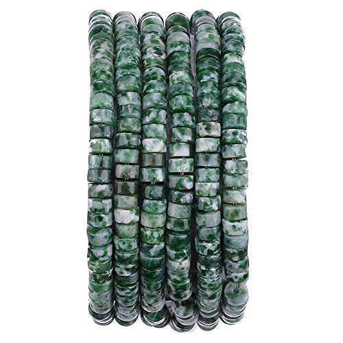 Natürliche afrikanische Jade-Abstandshalter-Perlenkappen, lose Halbedelsteine zum Perlenschmuckmachen, 4 mm x 2 mm, 38 cm Natürliche afrikanische Jade-Abstandshalter-Perlenkappen, lose Halbedelsteine zum Perlenschmuckmachen, 4 mm x 2 mm, 38 cm von lohfxrgyjk