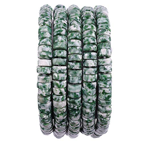 Natürliche afrikanische Jade-Abstandshalter-Perlenkappen, lose Halbedelsteine zum Perlenschmuckmachen, 6 mm x 3 mm, 38 cm Natürliche afrikanische Jade-Abstandshalter-Perlenkappen, lose Halbedelsteine zum Perlenschmuckmachen, 6 mm x 3 mm, 38 cm von lohfxrgyjk
