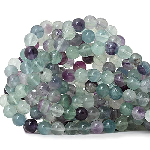 Natürliche bunte Fluorit-Edelsteine, rund, lose Perlen für Schmuckherstellung, DIY, 1 Strang, 38,1 cm, 45 Stück Natürliche bunte Fluorit-Edelsteine, rund, lose Perlen für Schmuckherstellung, DIY, 1 Strang, 38,1 cm, 45 Stück von lohfxrgyjk