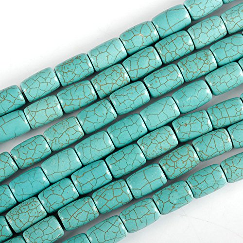 Natürliche grüne Türkisperlen, lose Fassform, für Schmuckherstellung, 38,1 cm, 9 x 14 mm von lohfxrgyjk