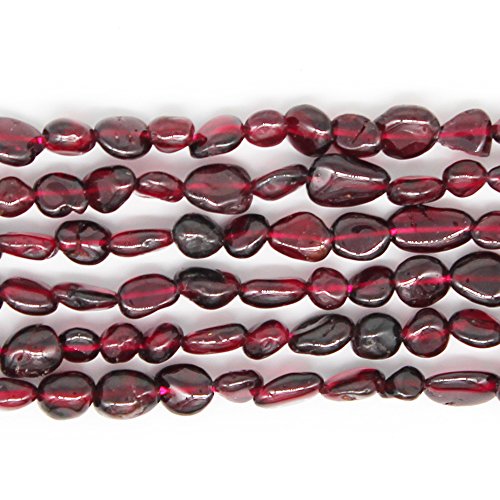 Natürliche unregelmäßige Steinperlen, 4–8 mm, roter Granat, Energiekristall für Schmuckherstellung, Armband, Halskette von lohfxrgyjk