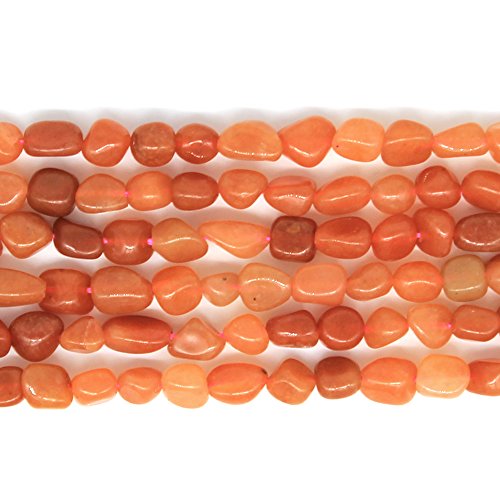 Natürliche unregelmäßige Steinperlen, 6–8 mm, roter kornelischer Edelstein, Energiekristall für Schmuckherstellung, Armband, Halskette von lohfxrgyjk