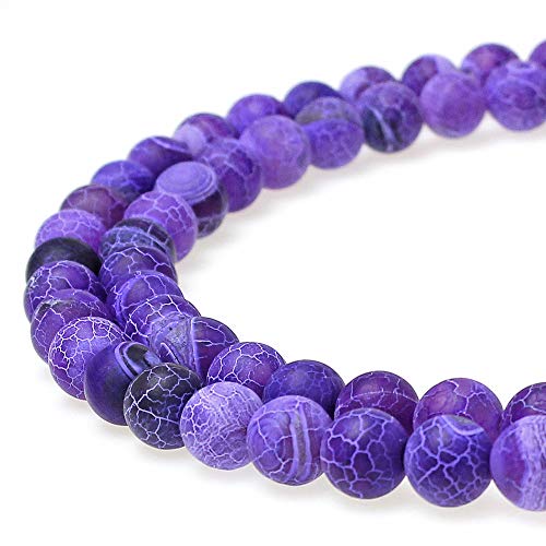 Natur-Achat-Perlen, rund, für Schmuckherstellung, DIY-Armbänder, Halsketten, 38,1 cm, 12 mm, Violett Natur-Achat-Perlen, rund, für Schmuckherstellung, DIY-Armbänder, Halsketten, 38,1 cm, 12 mm, Violett von lohfxrgyjk