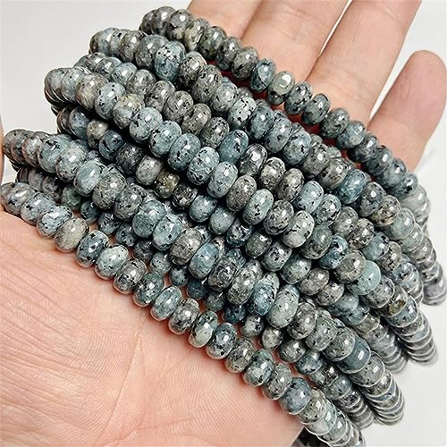 Natursteinperle Jade Chalcedon Abstandshalter für Schmuckherstellung DIY Armband Halskette Nr. 18 Jaspis 5 x 8 mm 68–70 Stück von lohfxrgyjk