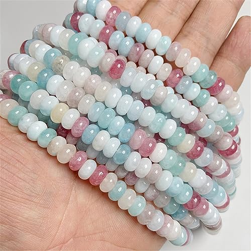 Natursteinperle Jade Chalcedon Abstandshalter für Schmuckherstellung DIY Armband Halskette Nr. 5 Morgan 5 x 8 mm 68–70 Stück von lohfxrgyjk