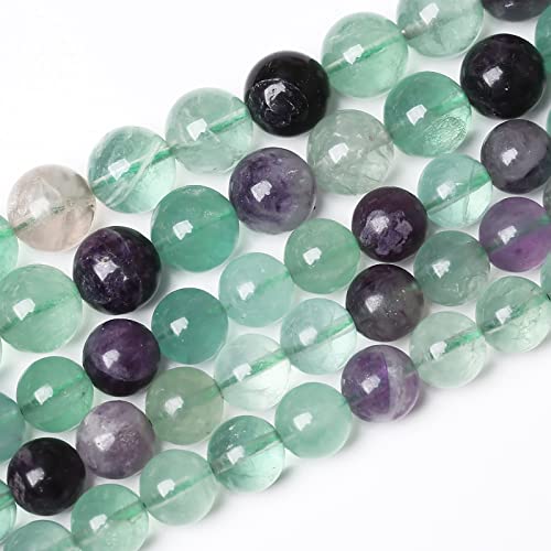 Natursteinperlen, Fluorit-Edelstein, rund, lose Perlen für Schmuckherstellung, Armband, Halskette, 38,1 cm, 8 mm, 46 Stück Natursteinperlen, Fluorit-Edelstein, rund, lose Perlen für Schmuckherstellung, Armband, Halskette, 38,1 cm, 8 mm, 46 Stück von lohfxrgyjk