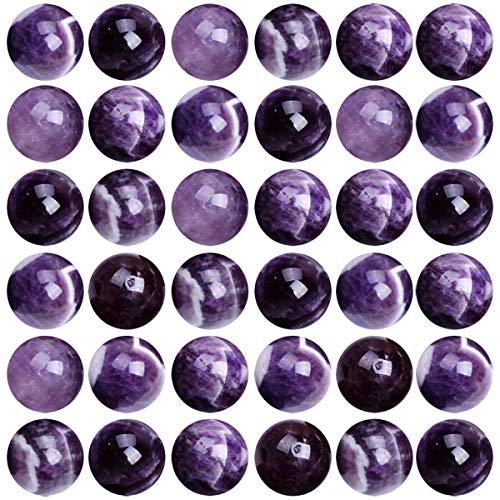 Natursteinperlen, runde echte Steinperlen, lose Edelsteine, Lochgröße, 1 mm, glatte Perlen für Armbänder, Halsketten, Ohrringe, Schmuckherstellung, Amethyst-Lila, 6 mm, 100 Stück Natursteinperlen, runde echte Steinperlen, lose Edelsteine, Lochgröße, 1 mm, glatte Perlen für Armbänder, Halsketten, Ohrringe, Schmuckherstellung, Amethyst-Lila, 6 mm, 100 Stück von lohfxrgyjk