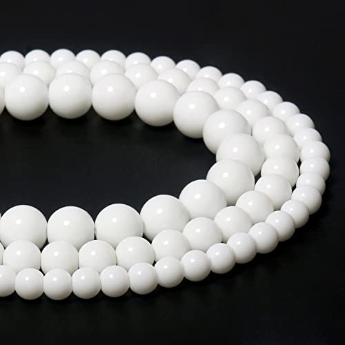 Natursteinperlen für Schmuckherstellung, 6 mm, natürliche Tridacna-Steine, runde lose Perlen, Armbandherstellung von lohfxrgyjk