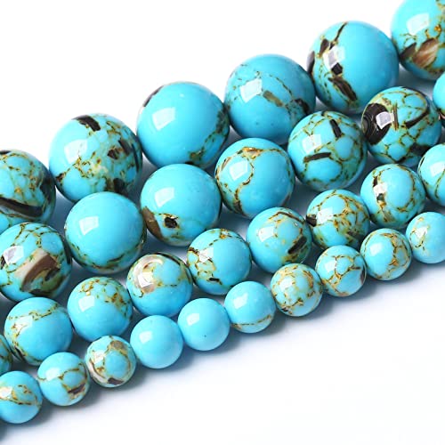 Perlen, 8 mm, Muschelperlen in Türkis und Perlmutt, rund, lose natürliche Edelsteinperlen für Schmuckherstellung, 45 Stück Perlen, 8 mm, Muschelperlen in Türkis und Perlmutt, rund, lose natürliche Edelsteinperlen für Schmuckherstellung, 45 Stück von lohfxrgyjk
