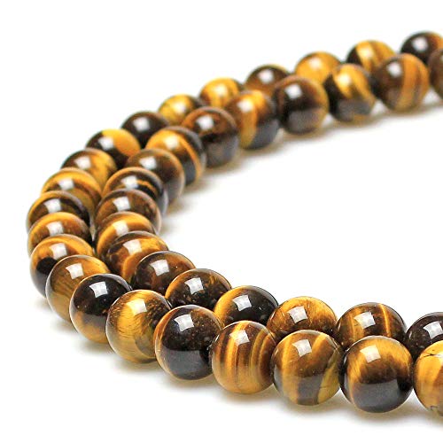 Rare Collection Natürliche Perlen, gelbes Tigerauge, rund, lose Perlen für Schmuckherstellung, DIY, Armband, Halskette (12 mm) von lohfxrgyjk