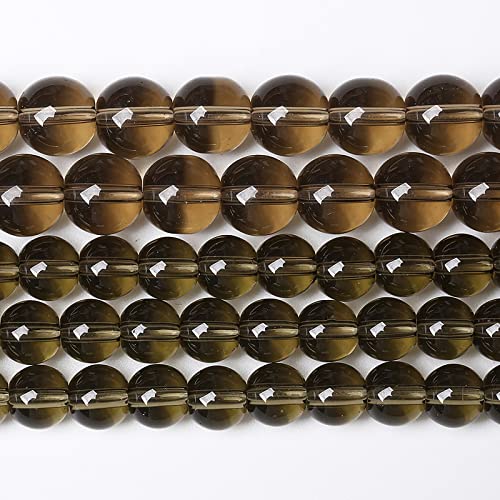 Rauchquarz-Glas-Kristallperlen für Schmuckherstellung, 8 mm, 46 Stück von lohfxrgyjk