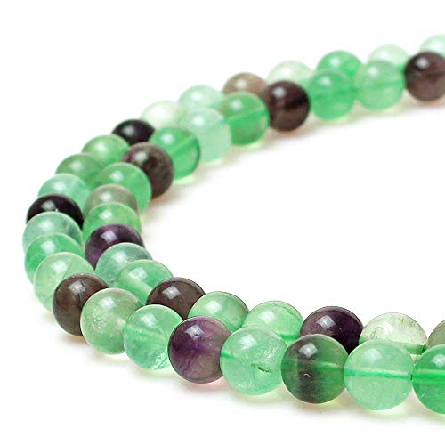 Runde lose Perlen aus natürlichem Fluorit für Schmuckherstellung, DIY, Armband, Halskette (6 mm) von lohfxrgyjk