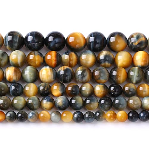 Tigeraugen-Perlen zur Schmuckherstellung, 4 mm, 4 mm, Naturstein, Halbedelsteine, runde glatte Edelsteine, lose Zwischenperlen, 81,3 cm, 2 Stränge, 180 Stück Tigeraugen-Perlen zur Schmuckherstellung, 4 mm, 4 mm, Naturstein, Halbedelsteine, runde glatte Edelsteine, lose Zwischenperlen, 81,3 cm, 2 Stränge, 180 Stück von lohfxrgyjk