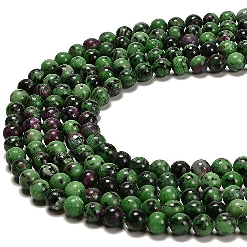 Wunderschöne, natürliche, bunte Amazonit-Edelsteine, lose Perlen, glatt, rund, 6 mm, ca. 38,1 cm, für Schmuckherstellung, DIY von lohfxrgyjk