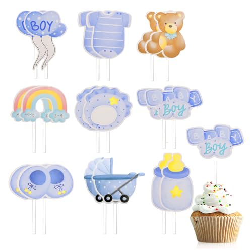18 Stück Babyparty Tortendeko Taufe Junge Baby Cupcake Toppers Baby Boy Gender Reveal Party Deko Baby Shower Tortendeko Blau Kuchen Deko Geburtstag Muffin Deko für Baby Party Shower Taufe Dekoration 18 Stück Babyparty Tortendeko Taufe Junge Baby Cupcake Toppers Baby Boy Gender Reveal Party Deko Baby Shower Tortendeko Blau Kuchen Deko Geburtstag Muffin Deko für Baby Party Shower Taufe Dekoration von lokxmve
