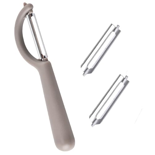 Sparschäler Set,P-Schäler für Tupper mit 2 Edelstahl Sparschäler Ersatzklingen,Kartoffelschäler Spargelschäler Gemüseschäler Karottenschäler,Vegetable Peeler,Kunststoffgriff Universalschäler(Grau) Sparschäler Set,P-Schäler für Tupper mit 2 Edelstahl Sparschäler Ersatzklingen,Kartoffelschäler Spargelschäler Gemüseschäler Karottenschäler,Vegetable Peeler,Kunststoffgriff Universalschäler(Grau) von lokxmve