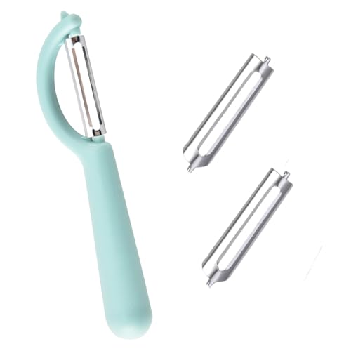 Sparschäler Set,P-Schäler für Tupper mit 2 Edelstahl Sparschäler Ersatzklingen,Kartoffelschäler Spargelschäler Gemüseschäler Karottenschäler,Vegetable Peeler,Kunststoffgriff Universalschäler(Blau) Sparschäler Set,P-Schäler für Tupper mit 2 Edelstahl Sparschäler Ersatzklingen,Kartoffelschäler Spargelschäler Gemüseschäler Karottenschäler,Vegetable Peeler,Kunststoffgriff Universalschäler(Blau) von lokxmve