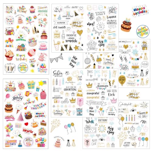 Sticker Geburtstag 280 Motive Geburtstagssticker Sticker Gästebuch Geburtstag für Kinder Erwachsene Selbstklebende Aufkleber Geburtstag Birthday Party Fotosticker Geschenk für Fotoalbum Scrapbook Sticker Geburtstag 280 Motive Geburtstagssticker Sticker Gästebuch Geburtstag für Kinder Erwachsene Selbstklebende Aufkleber Geburtstag Birthday Party Fotosticker Geschenk für Fotoalbum Scrapbook von lokxmve