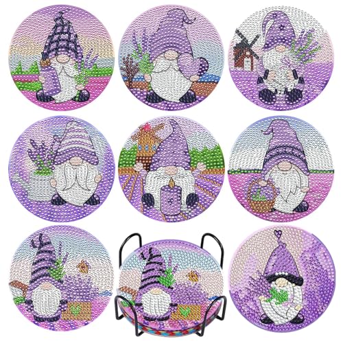 lomdung 8 Stück Diamond Painting Untersetzer mit Halter, Diamond Painting Erwachsene Diamant Tassenuntersetzer Glasuntersetzer, zum Basteln DIY Untersetzer rutschfest für Anfänger Erwachsene & Kinder lomdung 8 Stück Diamond Painting Untersetzer mit Halter, Diamond Painting Erwachsene Diamant Tassenuntersetzer Glasuntersetzer, zum Basteln DIY Untersetzer rutschfest für Anfänger Erwachsene & Kinder von lomdung