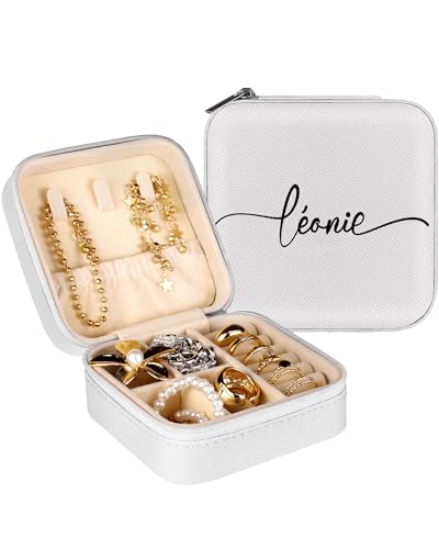 loongway Personalisierbare Schmuckschatulle mit Text/Name – Kleine Reise-Schmuckbox aus PU-Material, Wasserfest & Individuell Graviert als Geschenk für Frauen loongway Personalisierbare Schmuckschatulle mit Text/Name – Kleine Reise-Schmuckbox aus PU-Material, Wasserfest & Individuell Graviert als Geschenk für Frauen von loongway