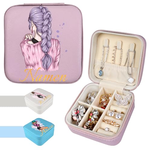 loongway Personalisierte Schmuckkästchen mit Namen – Schmuckschatulle für Ringe und Ohrringe, Geschenk für Frauen und Mädchen zu Valentinstag, Hochzeit oder Geburtstag loongway Personalisierte Schmuckkästchen mit Namen – Schmuckschatulle für Ringe und Ohrringe, Geschenk für Frauen und Mädchen zu Valentinstag, Hochzeit oder Geburtstag von loongway