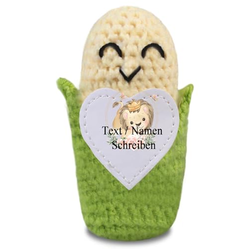 loongway Personalisierte Mais-Häkelfigur mit Holzsockel – Anti-Angst-Geschenk für Teenager und kreative Bürodekoration loongway Personalisierte Mais-Häkelfigur mit Holzsockel – Anti-Angst-Geschenk für Teenager und kreative Bürodekoration von loongway