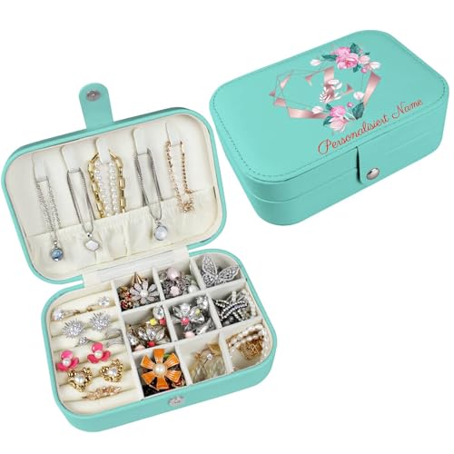 loongway Personalisierte Schmuckschatulle Mit Namen A-Z Für Damen&Reise, Kompakt Reise Schmuckkästchen, Schmuckaufbewahrung Klein, Geschenkidee Weihnachten loongway Personalisierte Schmuckschatulle Mit Namen A-Z Für Damen&Reise, Kompakt Reise Schmuckkästchen, Schmuckaufbewahrung Klein, Geschenkidee Weihnachten von loongway