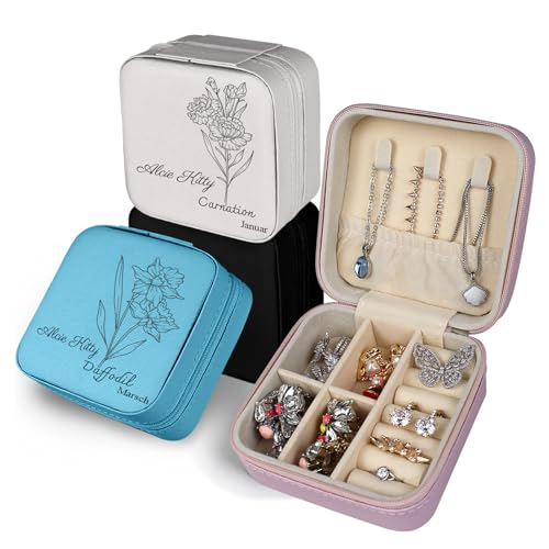 loongway Reise Schmuckkästchen personalisiert Klein schmuckschatulle mädchen mit namen Personalisierte Geschenke für Frauen schmucketui tragbare Geschenk für Geburtstage Weihnachten Muttertag loongway Reise Schmuckkästchen personalisiert Klein schmuckschatulle mädchen mit namen Personalisierte Geschenke für Frauen schmucketui tragbare Geschenk für Geburtstage Weihnachten Muttertag von loongway