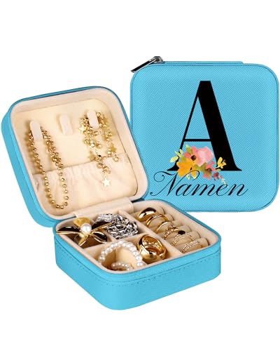 loongway Schmuckkästchen Klein Personalisiert mit Namen und A-Z Blume, Schmuckaufbewahrung für Mädchen PU-Leder, Reise Schmuckschatulle Schmuckkasten für Mädchen Geschenk für Muttertag, Geburtstag loongway Schmuckkästchen Klein Personalisiert mit Namen und A-Z Blume, Schmuckaufbewahrung für Mädchen PU-Leder, Reise Schmuckschatulle Schmuckkasten für Mädchen Geschenk für Muttertag, Geburtstag von loongway