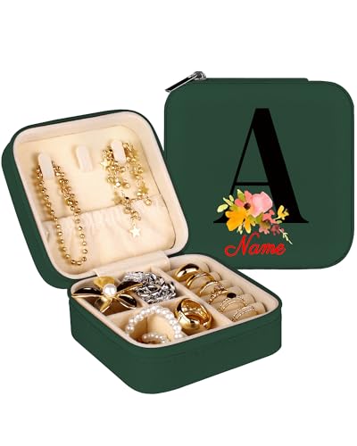 loongway Schmuckkästchen Klein Personalisiert mit Namen und A-Z Blume, Schmuckaufbewahrung für Mädchen PU-Leder, Reise Schmuckschatulle Schmuckkasten für Mädchen Geschenk für Muttertag, Geburtstag loongway Schmuckkästchen Klein Personalisiert mit Namen und A-Z Blume, Schmuckaufbewahrung für Mädchen PU-Leder, Reise Schmuckschatulle Schmuckkasten für Mädchen Geschenk für Muttertag, Geburtstag von loongway